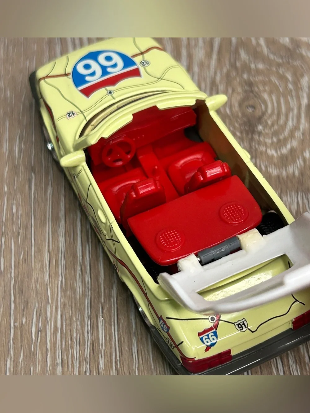 Vintage 1992 Road Champs Saab 900 Turbo Convertible Route 66 Diecast Car